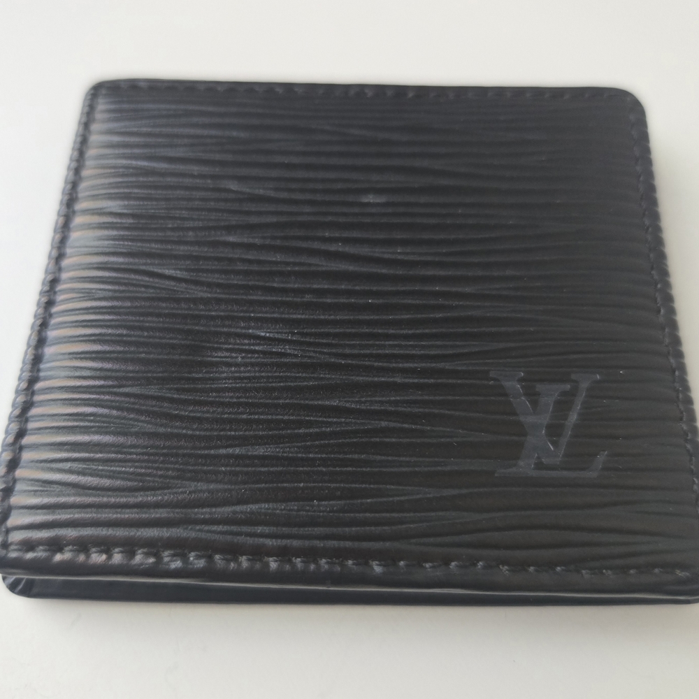 Louis Vuitton Black Epi Coin Case